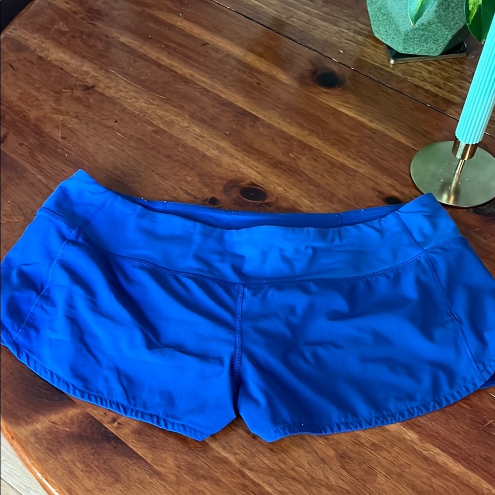 Lululemon Athletica Blue Athletic Shorts Lightweight Moisture-Wicking